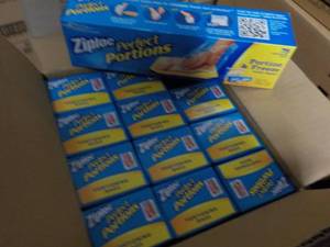 lot 294 image: 12 Boxes Ziploc Perfect Portions Ba...