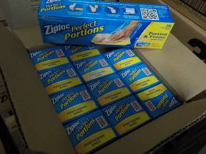 lot 295 image: 12 Boxes Ziploc Perfect Portions Ba...