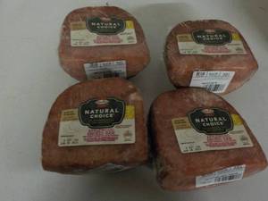 lot 385 image: 8 - 10 lb. Box Frozen Cooked Ham En...