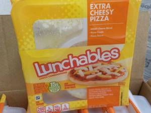 lot 400 image: Case of 16 Extra Cheesy Pizza Lunch...
