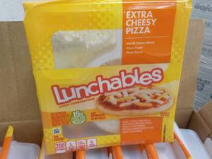 lot 404 image: Case of 16 Extra Cheesy Pizza Lunch...