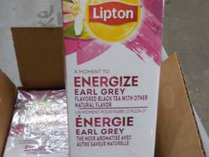 lot 419 image: 6 Boxes Lipton Energize Earl Grey B...