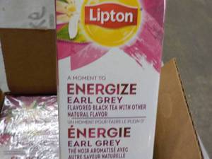 lot 420 image: 6 Boxes Lipton Energize Earl Grey B...