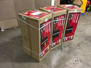 Lot of 3 Ready-to-Assemble 24-Gauge Steel Wall Mounted Garage Cabinet in Black (28 in. W x 29 in. H x 12 in. D) see pictures
