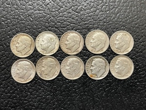 10 Roosevelt Silver Dimes