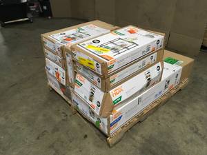 lot 1 image: Lot of assorted HDX Shelf Storage Units various models open box customer returns see pictures