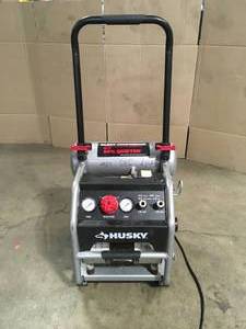 lot 3 image: Husky 4.5 Gal silent Compressor open box customer return see pictures