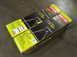 lot 13 image: Lot of 2 Ryobi Quick Stand Universal Miter Saw Stand customer returns see pictures
