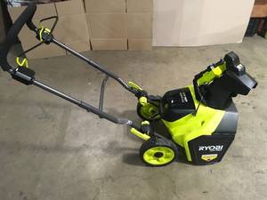 lot 19 image: Ryobi 40V HP Brushless 18 in. Single-Stage Cordless Electric Snow Blower with 6.0 Ah Battery and Charger