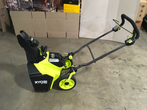 lot 22 image: Ryobi 40V HP Brushless 18 in. Single-Stage Cordless Electric Snow Blower with Battery and Charger open box customer return see pictures