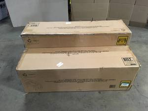 lot 30 image: Trinity 41.7 in. x 24 in. x 49.2 in. Stainless Steel Utility Sink with Pull out Faucet customer return review pictures