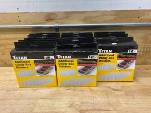 lot 113 image: TITAN Lot of 14- Additional Utility Box Dividers (12 pc)