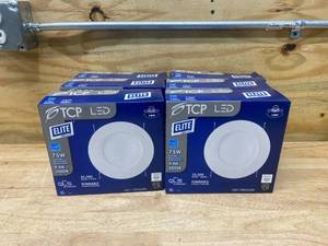 lot 120 image: TCP Lot of 6- LED Elite Series Downlights