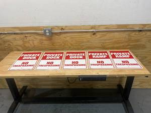 lot 121 image: Lot of 5- No Trespassing Signs