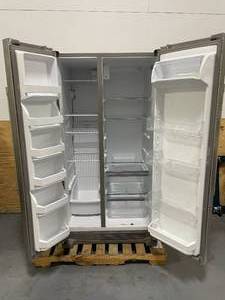 lot 1I image: MAYTAG MSS25N4MKZ01 Maytag  24.9-cu ft Side-by-Side Refrigerator (Fingerprint Resistant Stainless Steel)