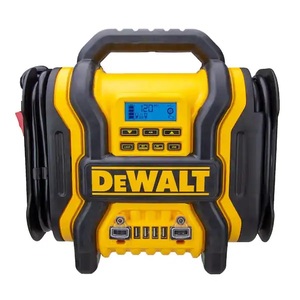 lot 36 image: DEWALT 1600 Peak Amp Portable Car Jump Starter with 120 PSI Digital Air Compressor and 500-Watt Inverter