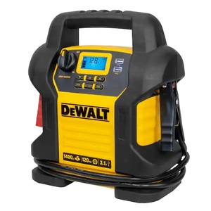lot 37 image: DEWALT 1400 Peak Amp Portable Car Jump Starter with Digital Compressor