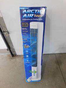 lot 139 image: ARCTIC AIR Oscillating 303 CFM 3-Speed Tower Portable Evaporative Cooler for 100 sq. ft.
