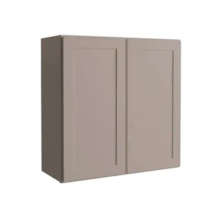 lot 155 image: Hampton Bay Courtland Shaker Assembled 30 in. x 30 in. x 12 in. Stock Wall Kitchen Cabinet in Sterling Gray Finish