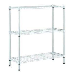 lot 168 image: HDX 3-Tier Steel Wire Shelving Unit in Chrome (24 in. W x 30 in. H x 14 in. D)