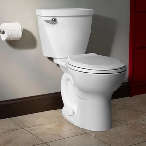 lot 188 image: American Standard Cadet 3 Right Height 2-piece 1.28 GPF Single Flush Round Toilet in White, Seat Included