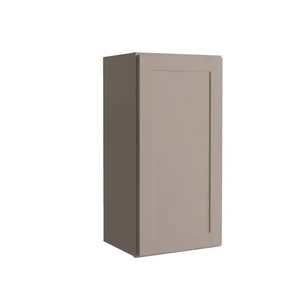 lot 189 image: Hampton Bay Courtland Shaker Assembled 15 in. x 30 in. x 12 in. Stock Wall Kitchen Cabinet in Sterling Gray Finish