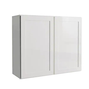 lot 190 image: Hampton Bay Courtland Shaker Assembled 36 in. x 30 in. x 12 in. Stock Wall Kitchen Cabinet in Polar White Finish