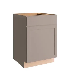 lot 192 image: Hampton Bay Courtland Shaker Assembled 24 in. x 34.5 in. x 24 in. Stock Base Kitchen Cabinet in Sterling Gray Finish
