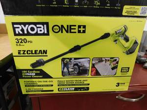 lot 17 image: RYOBI ONE 18V EZClean 320 PSI 0.8 GPM Cordless Cold Water Power Cleaner (Tool Only)