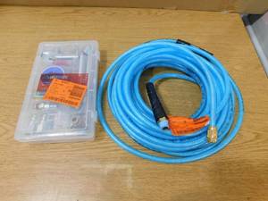 lot 18 image: Husky 14 in. x 50 ft. Polyurethane Air Hose & Air Compressor Accessory Kit (20-Piece)