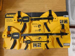 lot 34 image: New - DEWALT Trigger Clamp Set (6-Piece)