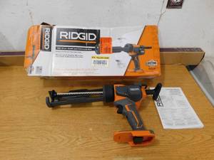 lot 38 image: RIDGID 18V Cordless 10 oz. Caulk Gun and Adhesive Gun