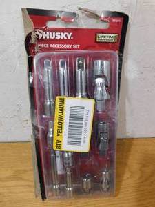lot 53 image: Husky 14in., 38in., and 12 in. Drive Accessory Set (11-Piece)