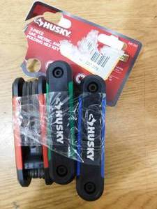 lot 93 image: Husky SAEMetric Folding Hex Key Set With Bonus Torx Set (3-Piece)