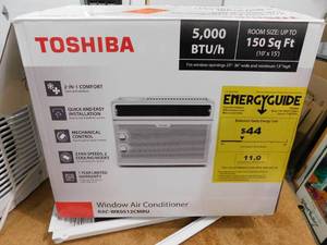 lot 152 image: Toshiba 5,000 BTU 115-Volt Window Air Conditioner in White