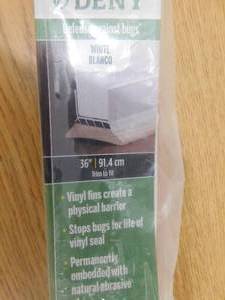 lot 182 image: M-D Building Products 36 in. White Vinyl U-Shape Deny Slide-On Under Door Seal