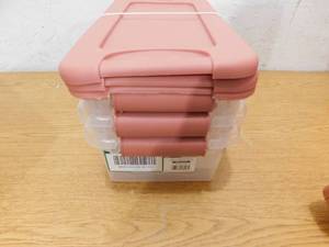 lot 178 image: Sterilite 6 Qt. Latching Storage Totes (Set of 3)