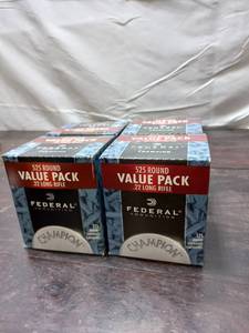 (4) 525 Federal .22 LR 36 Grain Cartridges