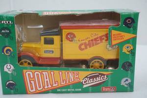 Ertl Kansas city chiefs truck coin bank