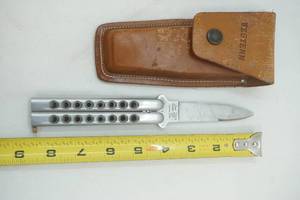 knife, leather case