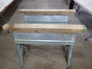 lot 7 image: 2 Ebco Saw Horses