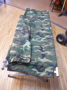 lot 117 image: Camouflage Foldable Cot