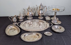 Gorgeous Assortment of Antique and Vintage Servingware and Teapots - Some Silverplate and Sterling