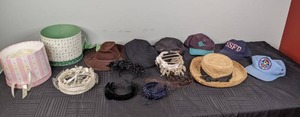 Assortment of Hats and Headresses for Men and Women Cowboy, Baseball, Formal, Travel, Sun, Etc.