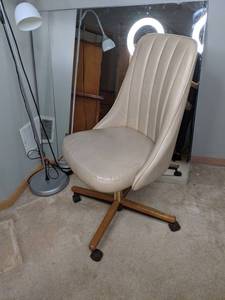 Chair, Lamp, and Two Mirrors