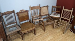 Vintage Eclectic Wooden Chairs
