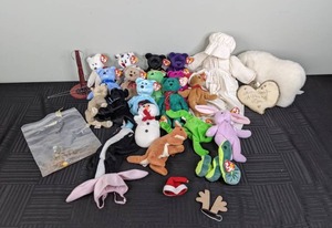 Marbles, Ty Beanie Babies Some with Tags, and Other Stuffed Animals