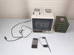 Vintage Zenith Space Command Cube TV and Steel Masters File A Way Chest