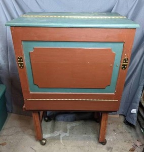Vintage Cabinet with Miscellaneous Items
