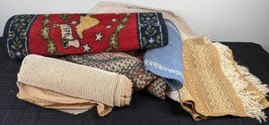 Assortment of Rugs, Braided, Amana Products Wool Rugs, Rug Gripper Fabric, and More